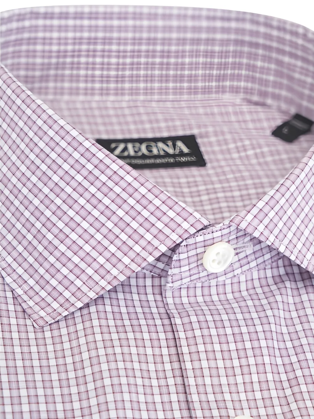 Zegna checked button shirt - Roze