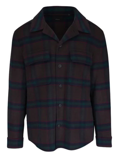 Vince plaid flap-pocket shirt jacket
