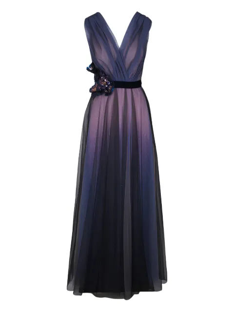 Talbot Runhof V-neck maxi dress