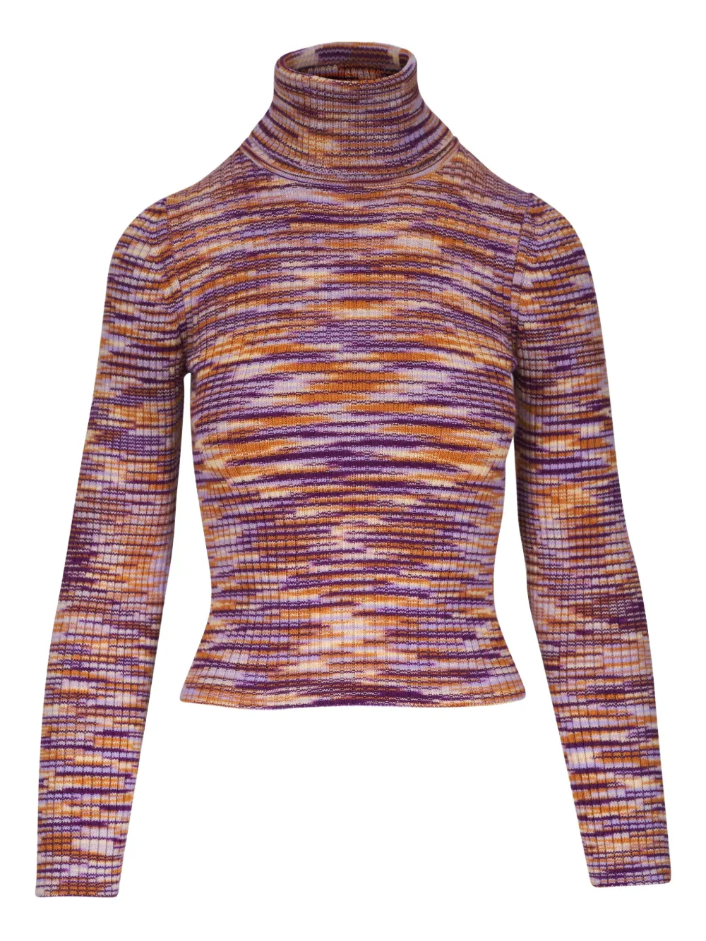 MOTHER stripe turtleneck sweater - パープル MOTHER stripe turtleneck sweater - パープル