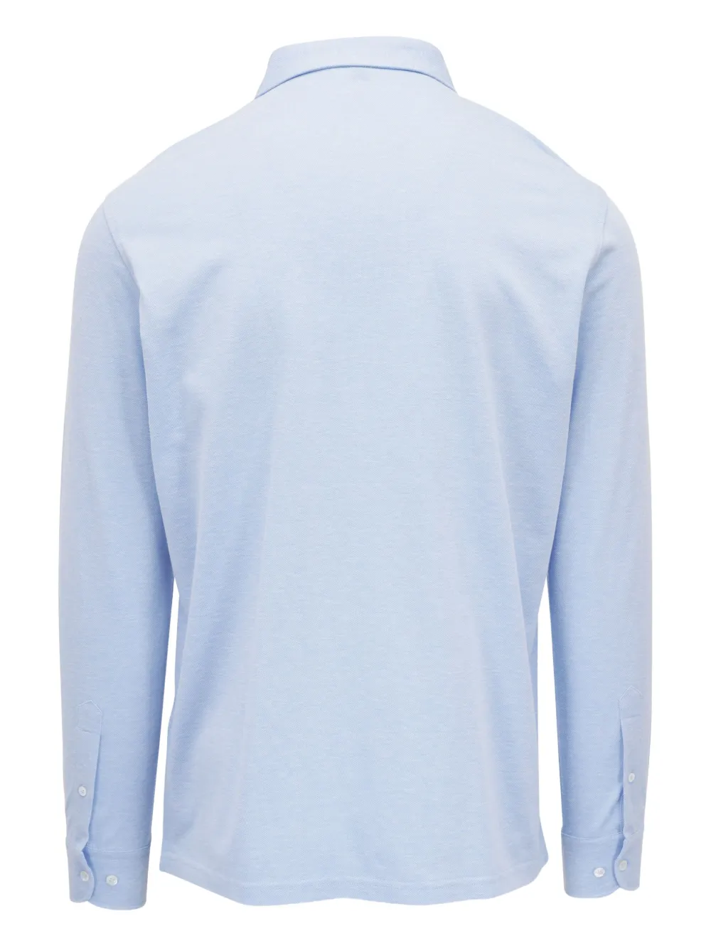 Peter Millar Long-sleeved Pocket Polo Shirt In Blue