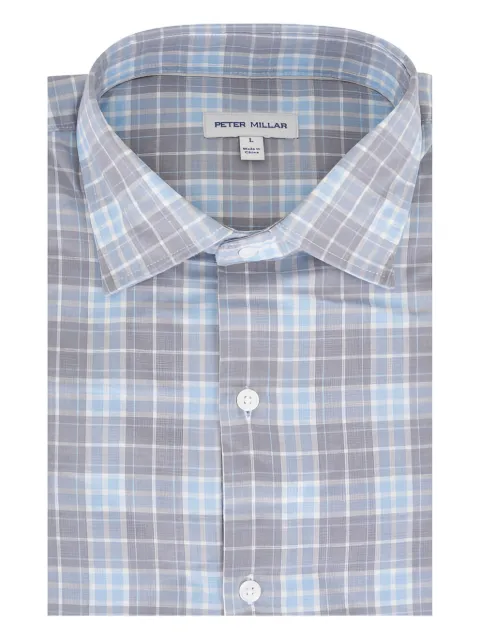 Peter Millar collared checked shirt