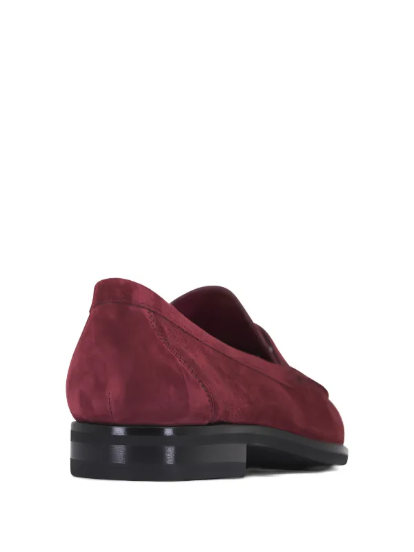 Santoni Haileigh スエード ペニーローファー | レッド | FARFETCH JP