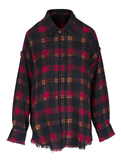 R13 plaid long-sleeve shirt