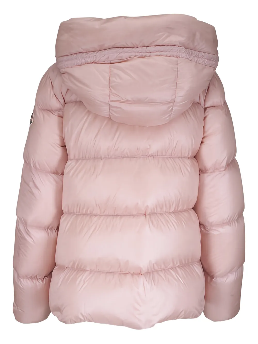 Moncler hooded drawstring coat - Roze