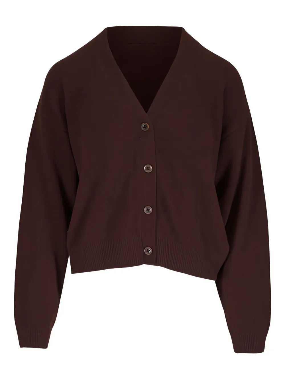 The Elder Statesman V-neck buttoned cardigan - Marrone