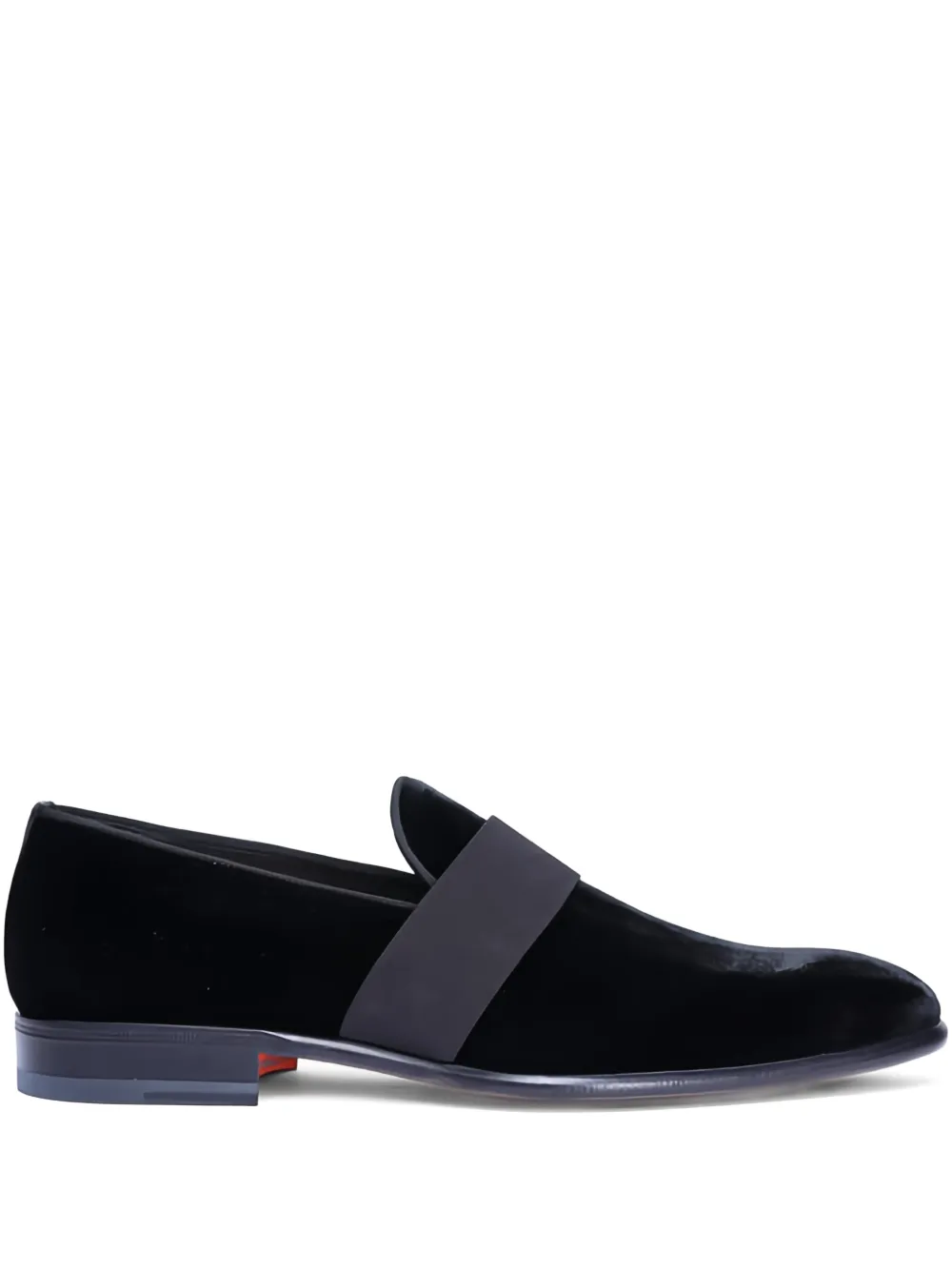Santoni Isomer velvet loafers - Black