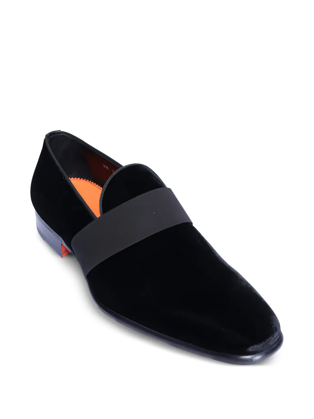 Santoni Isomer fluwelen loafers - Zwart
