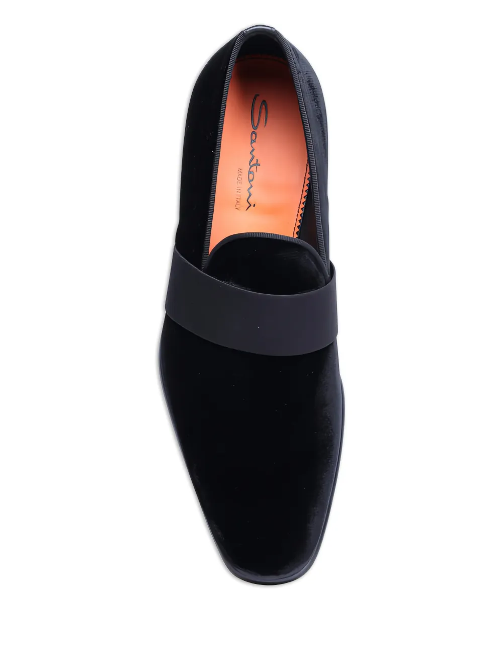 Santoni Isomer fluwelen loafers Zwart