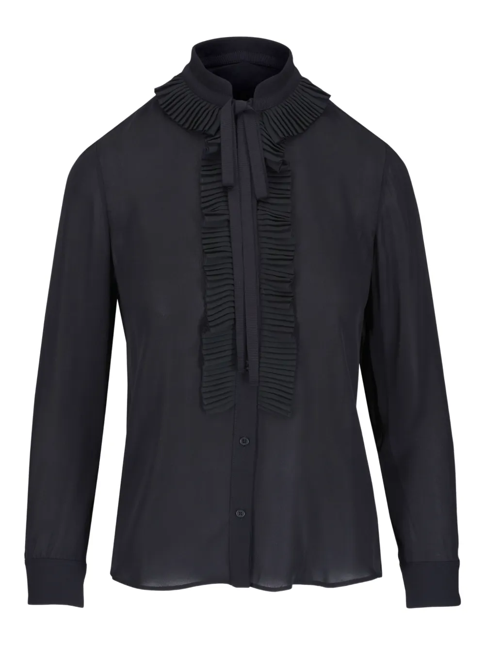 Nili Lotan Camicia Bertille con ruches - Nero