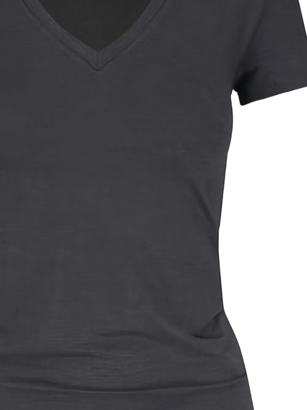 Majestic Anthracite Stretch Rolled Cuffs Top In Black