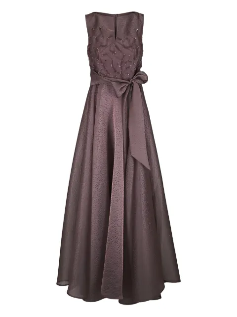 Talbot Runhof embellished tie maxi dress