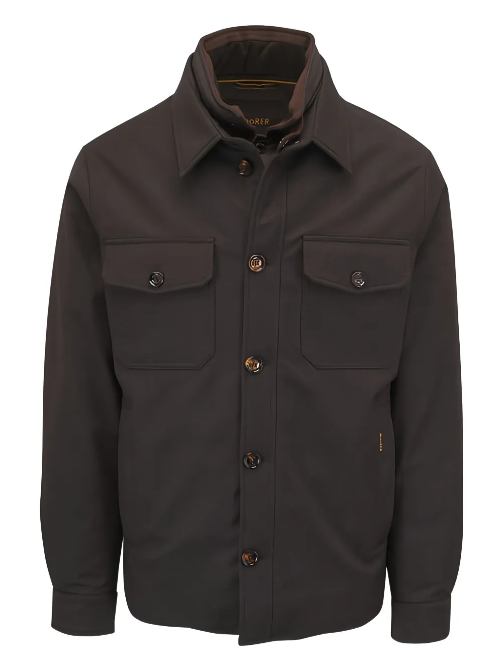 Moorer Vido-SKT hooded pocket coat - Marrone