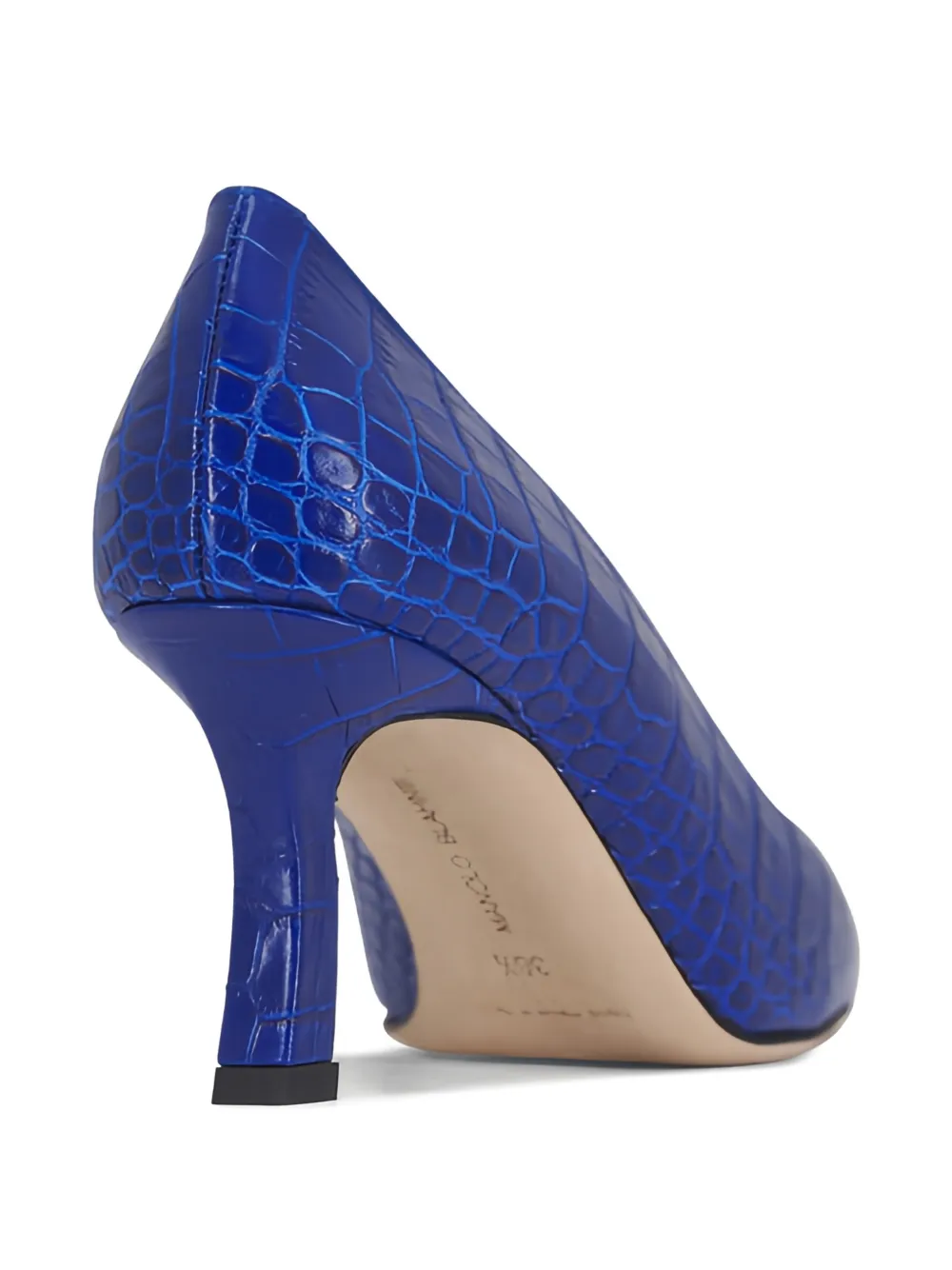 Manolo Blahnik crocodile-effect pumps Blauw