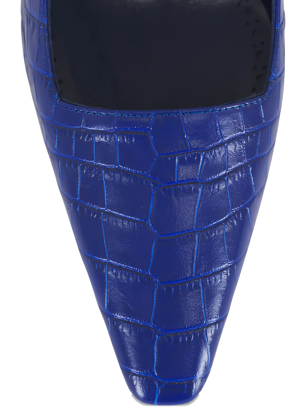 Manolo Blahnik crocodile-effect pumps Blauw