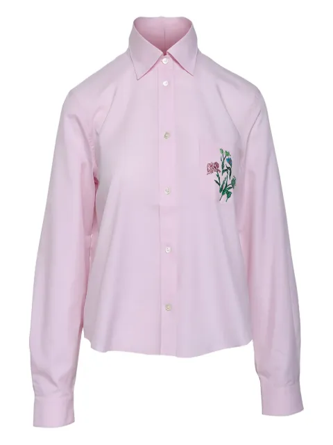 Marni floral-embroidered pocket shirt
