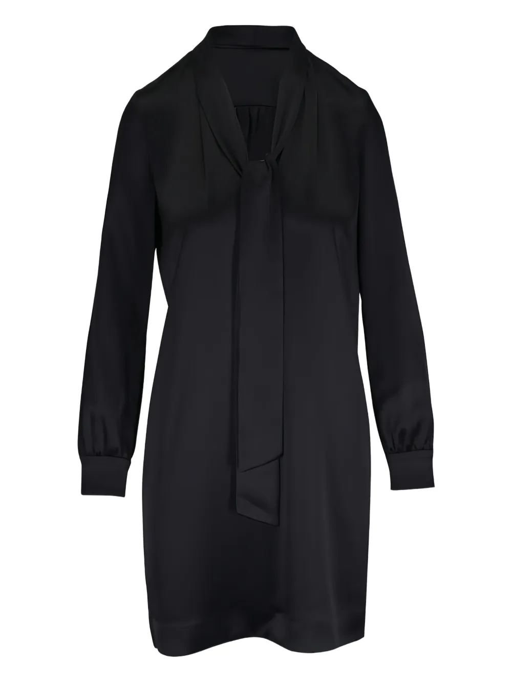 Nili Lotan tie-neck silk dress - Nero