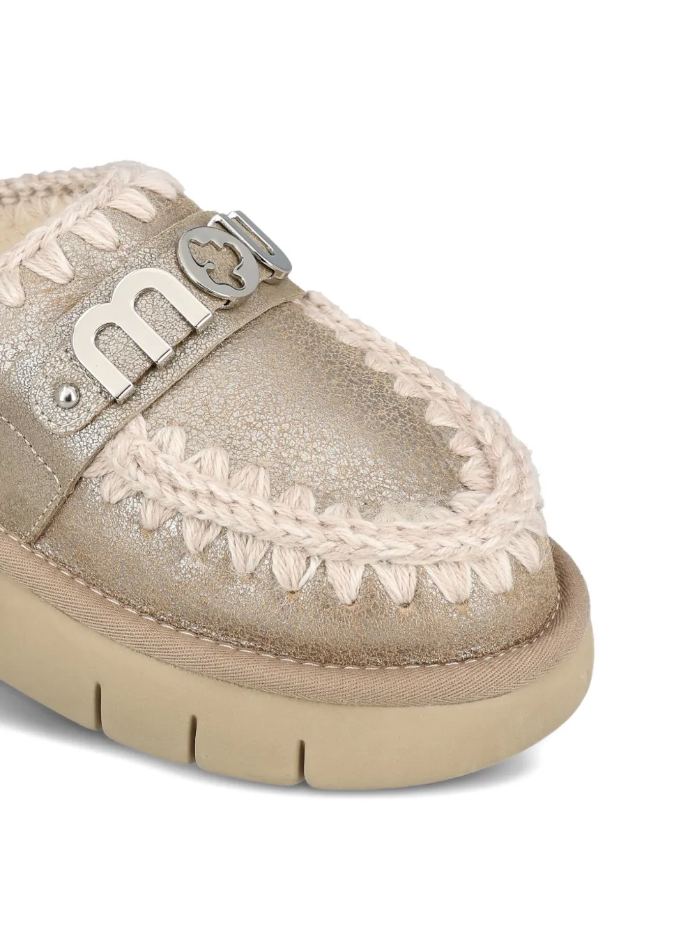Mou Bounce trim-detail ankle boots Brown