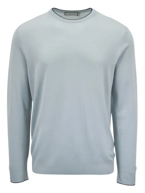 Canali Pullover mit gerippten Bündchen