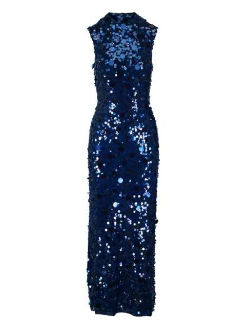 Carolina Herrera sequin-embellished sleeveless midi dress