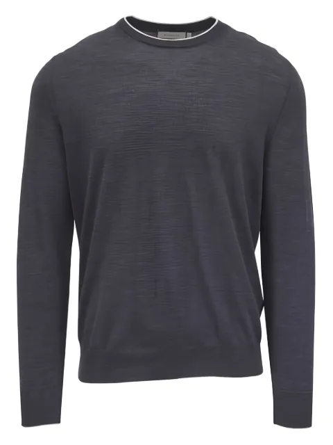 Canali trim-detail sweater