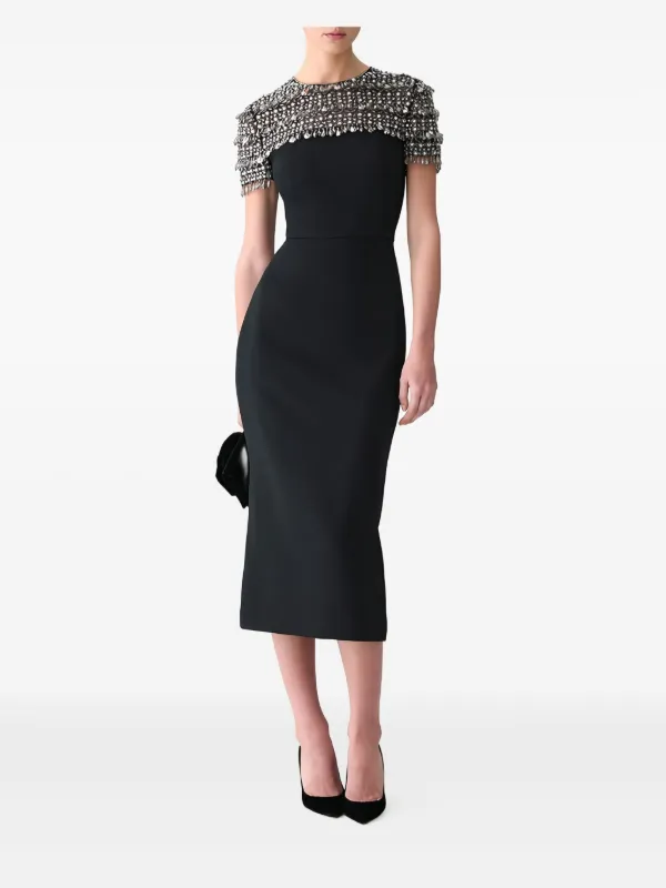 black dress with white sweater Ruthie Knit Maxi Dress, / M A contrasting off Size:Small (UK 8-10) westernbach Brooklyn 3-Drawer Dresser, Black