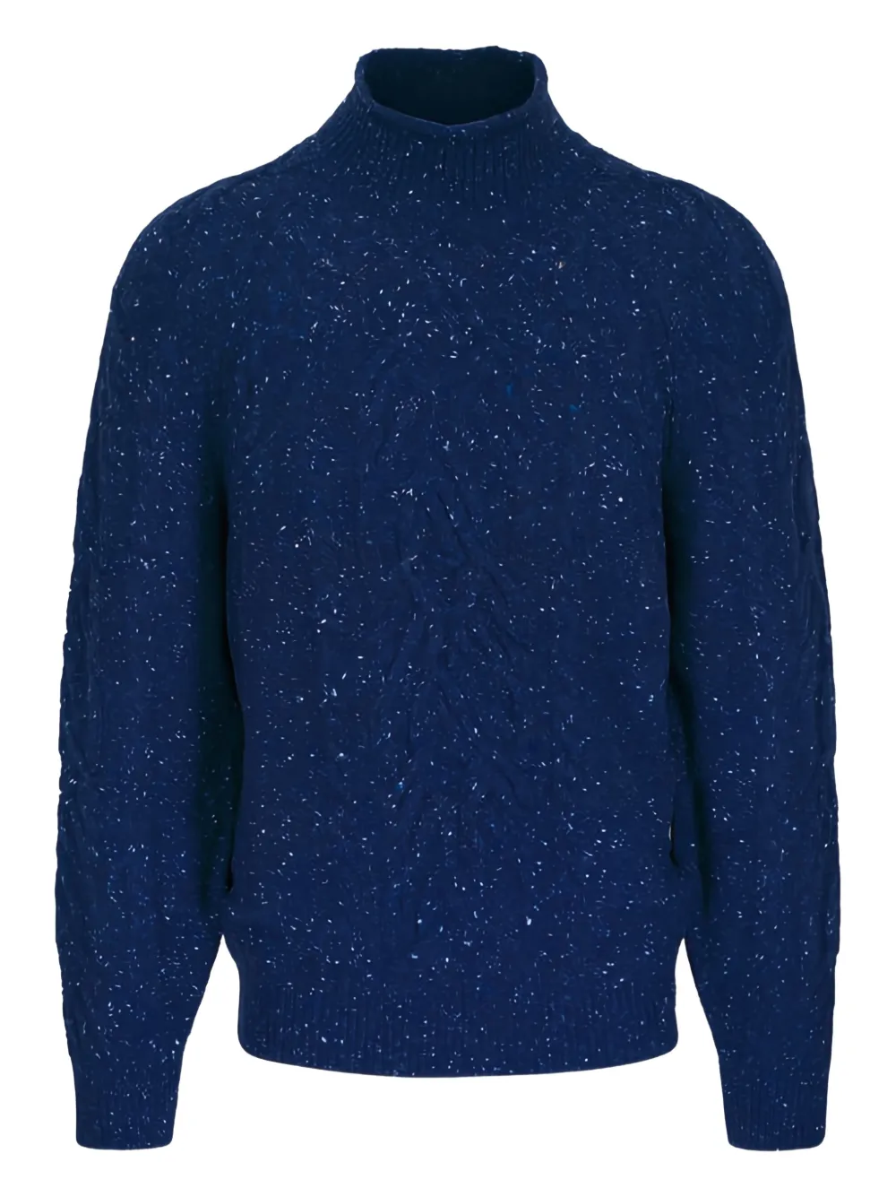 Brunello Cucinelli cable-knit turtleneck sweater - Blue