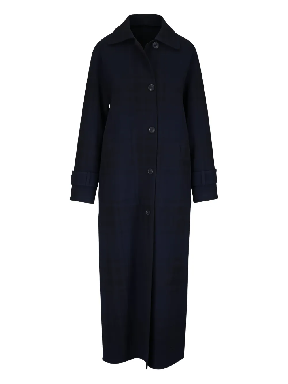 Akris Estelle reversible checked buttoned coat | Blue | Image 1