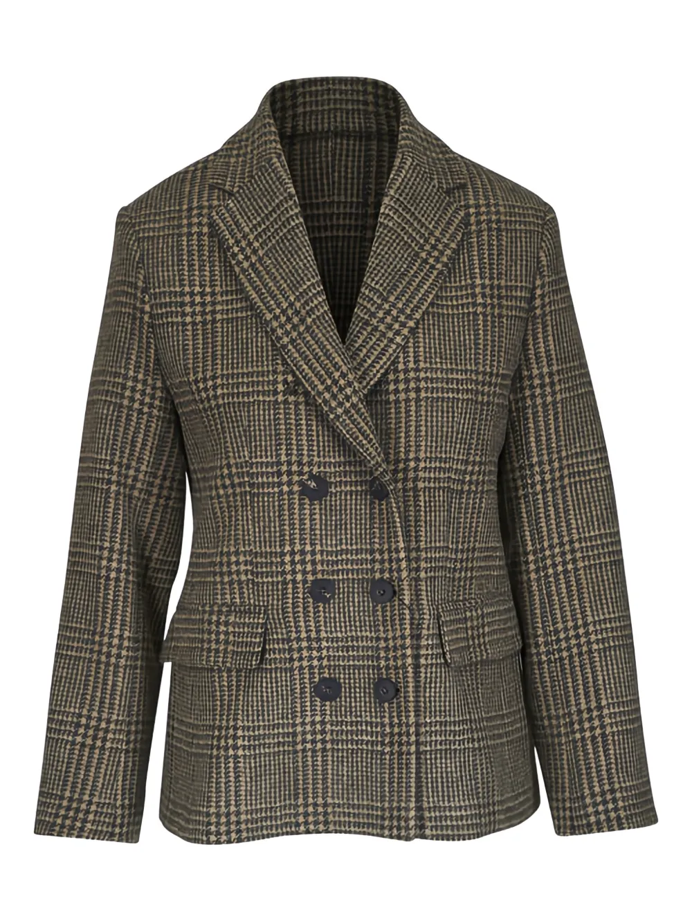 Antonelli double-breasted plaid blazer - Braun