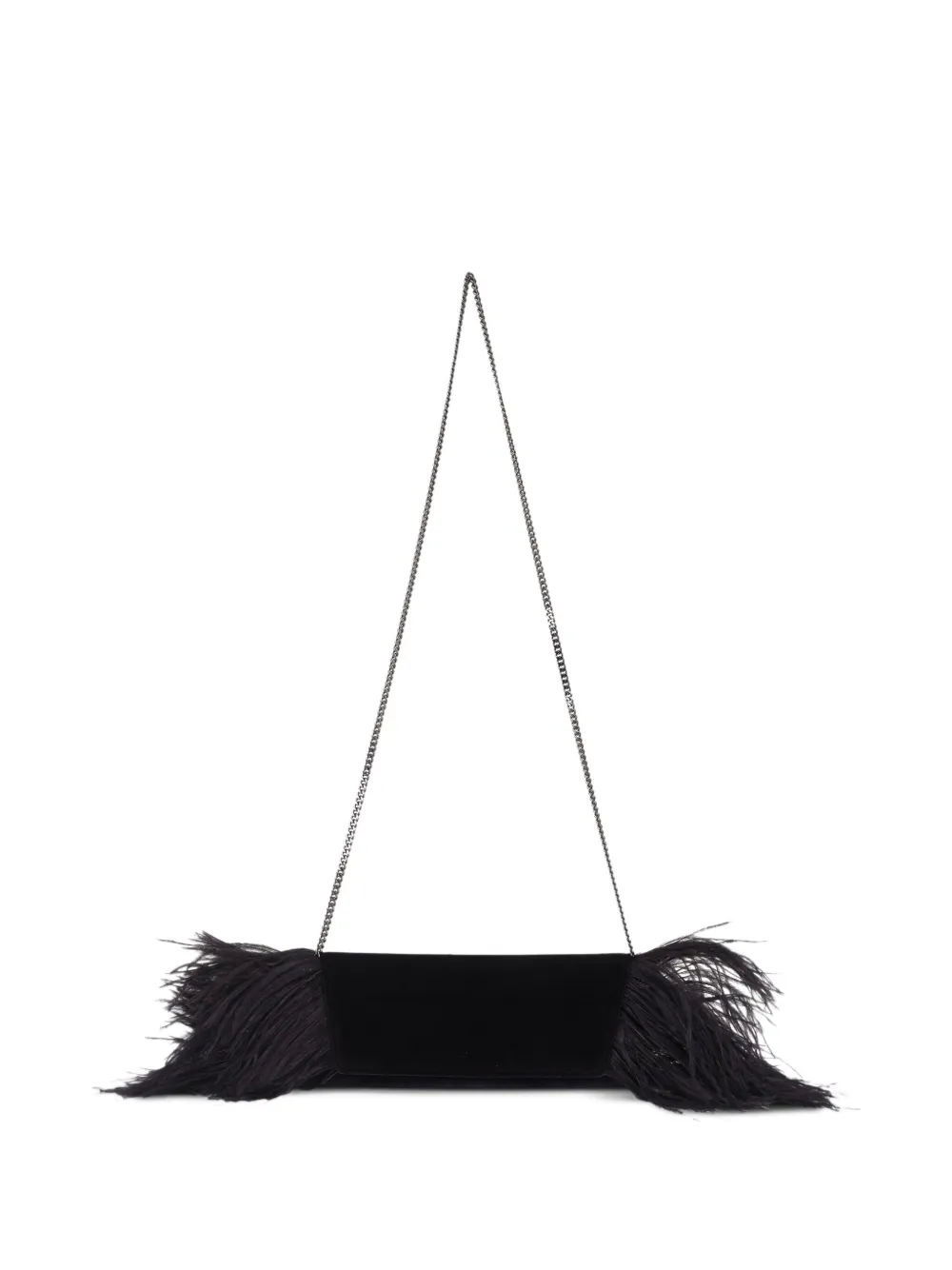 Akris feather-trimmed velvet clutch bag | Image 2
