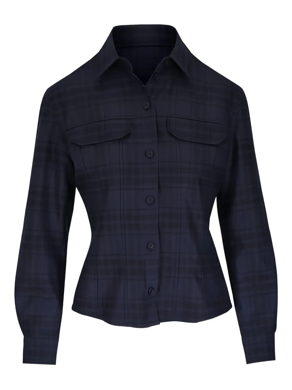 Akris check flap-pocket shirt - Blu