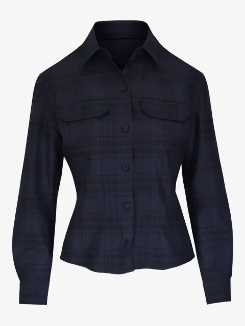 Akris check flap-pocket shirt