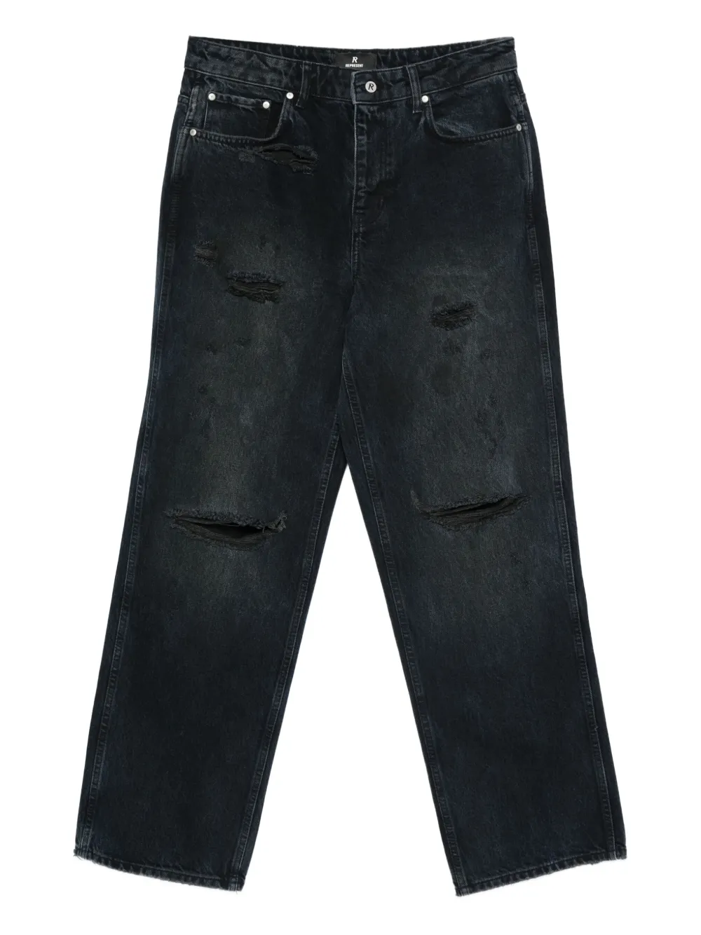 Represent ripped-detail jeans | Black | Image 1