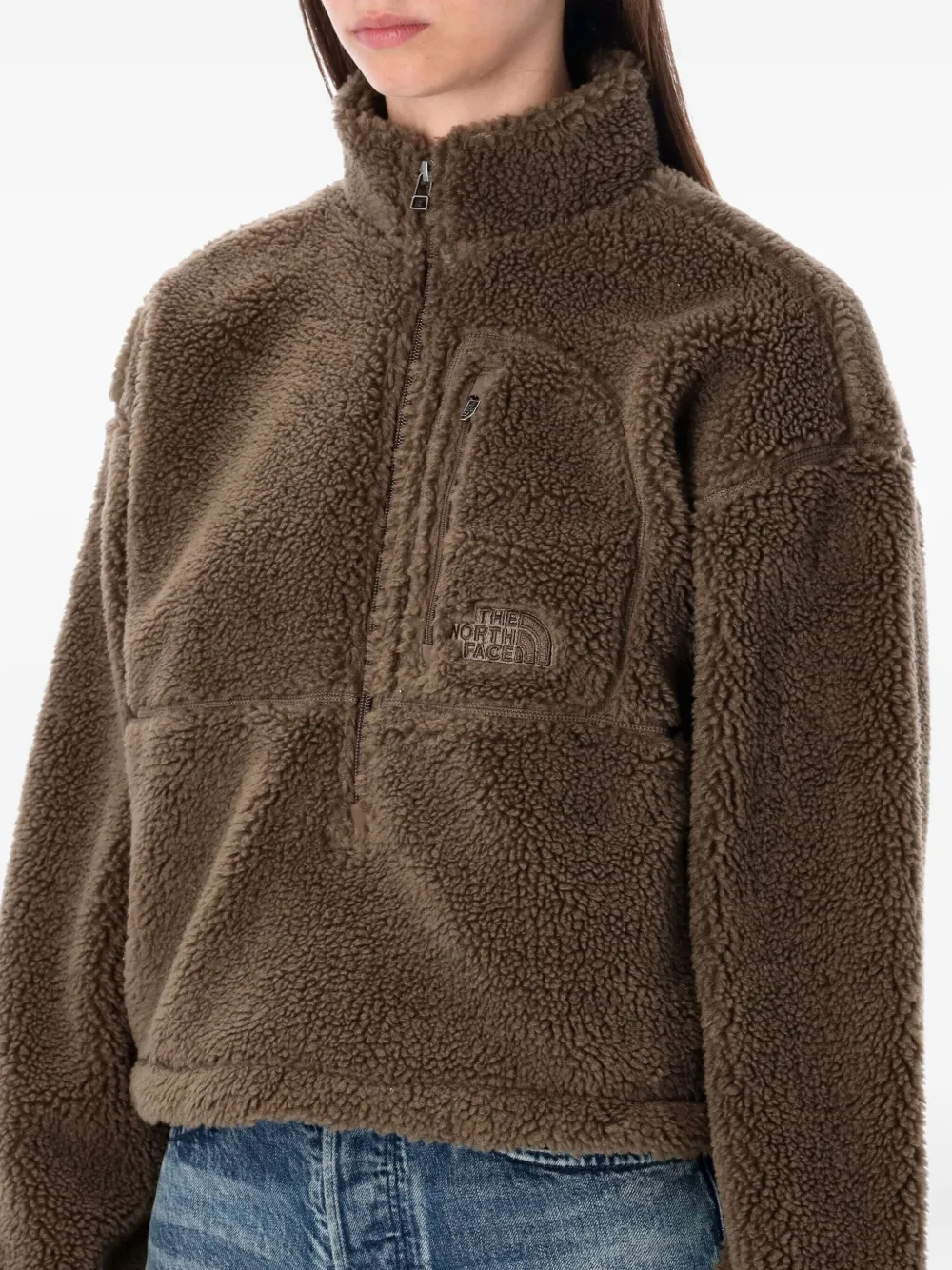 The North Face Extreme Pile-texture Half-zip Pullover In Brown