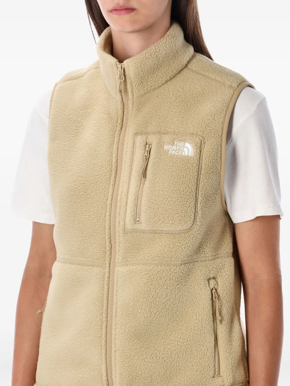 The North Face Yumiori Fleece Zip-up Gilet In Neutral