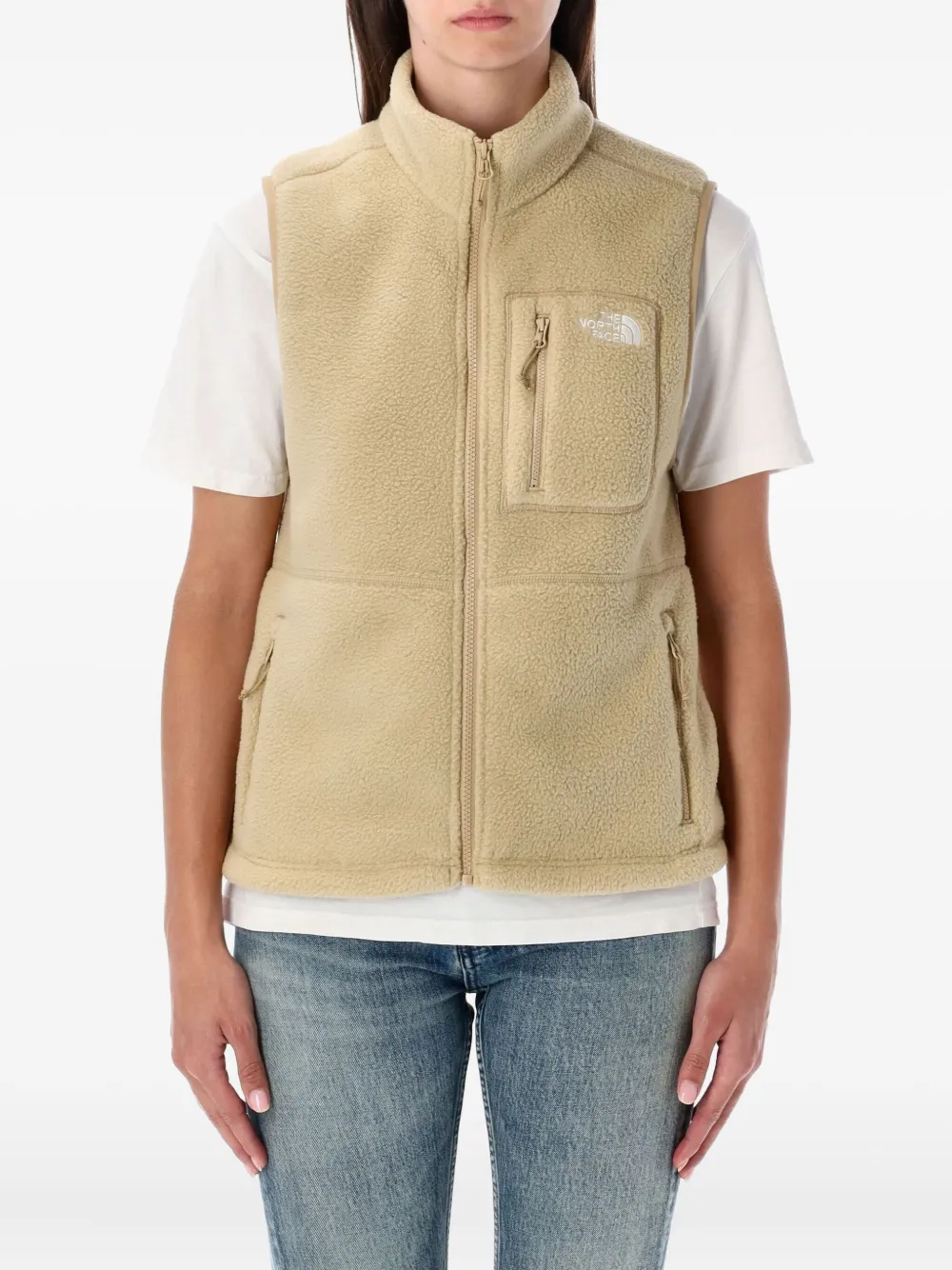 The North Face Yumiori Fleece Zip-up Gilet In Neutral
