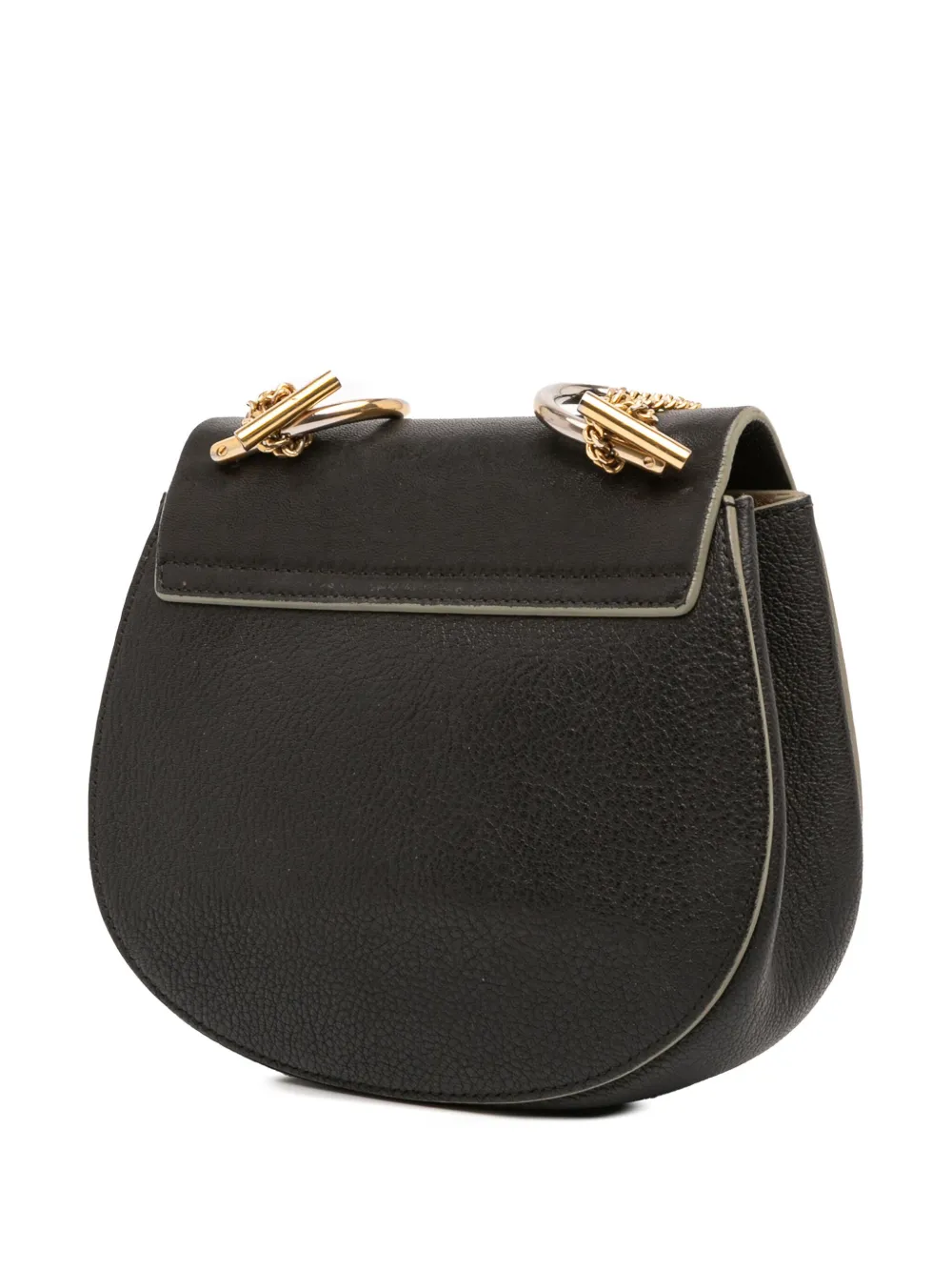 Pre-owned Chloé 2014 Mini Leather Drew Crossbody Bag In Black