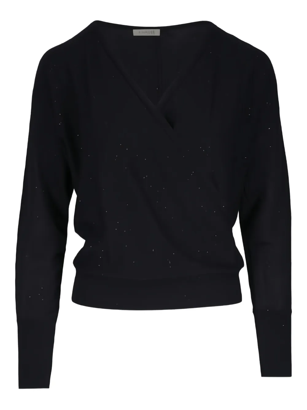 Kinross Cashmere V-neck long-sleeved top - Nero