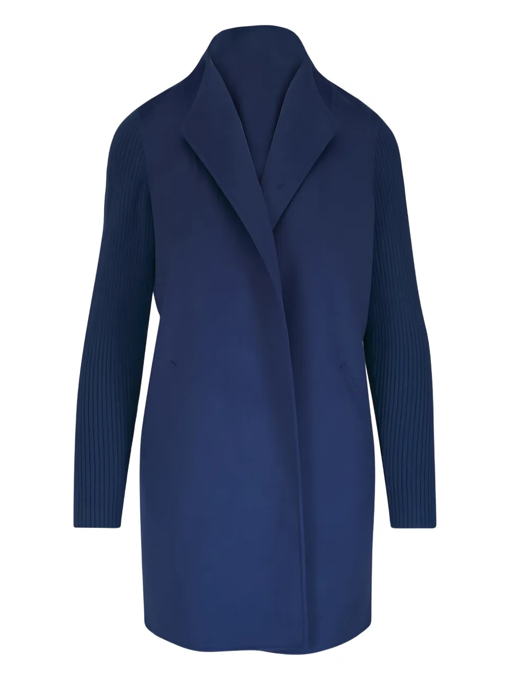 Kinross Cashmere ribbed coat - Blue