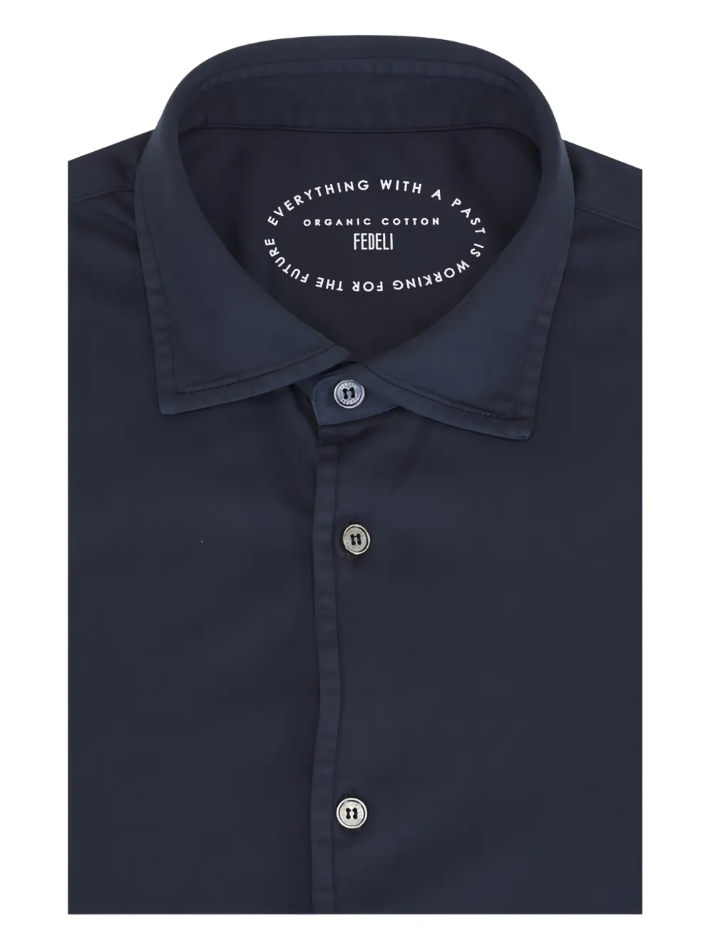Fedeli buttoned collared shirt - Blu