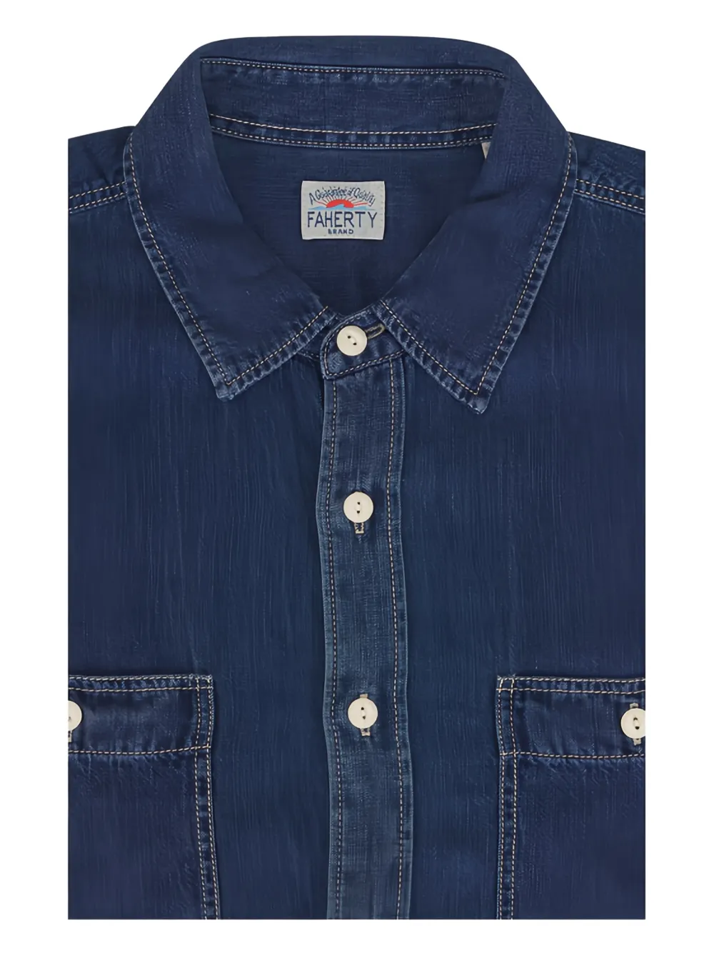 FAHERTY Tried & True button collared shirt | Blue | Image 1