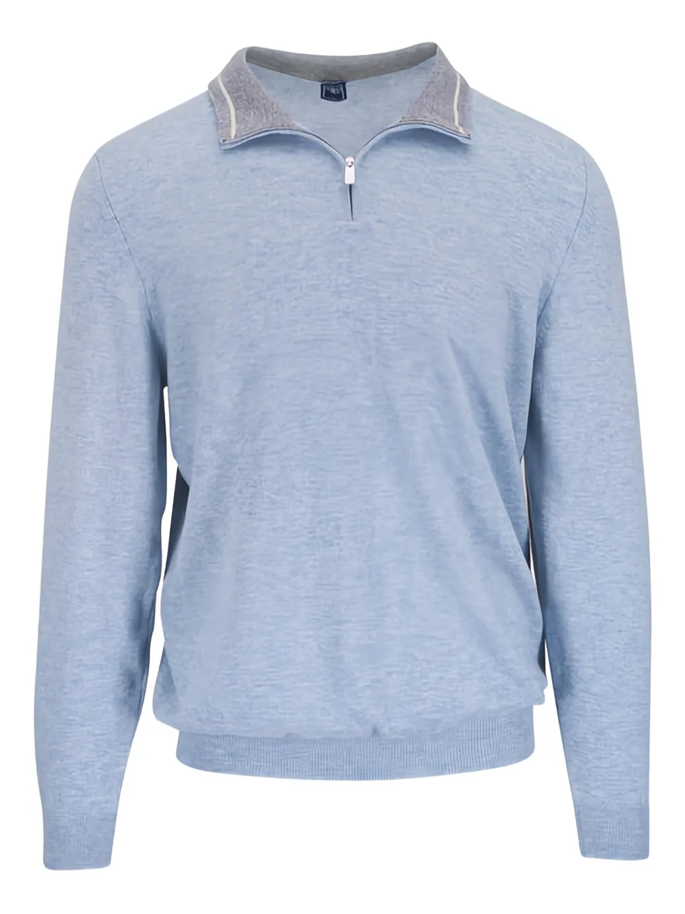Fedeli half-zip long-sleeve sweater | Blue | Image 1