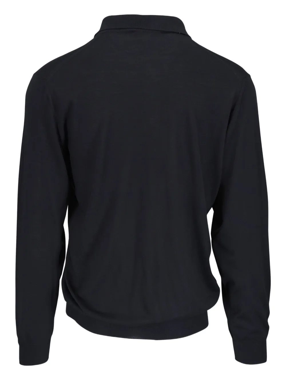 Fedeli Poloshirt met lange mouwen - Zwart