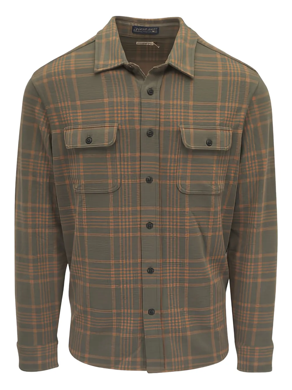 FAHERTY flap-pocket checked shirt - Verde