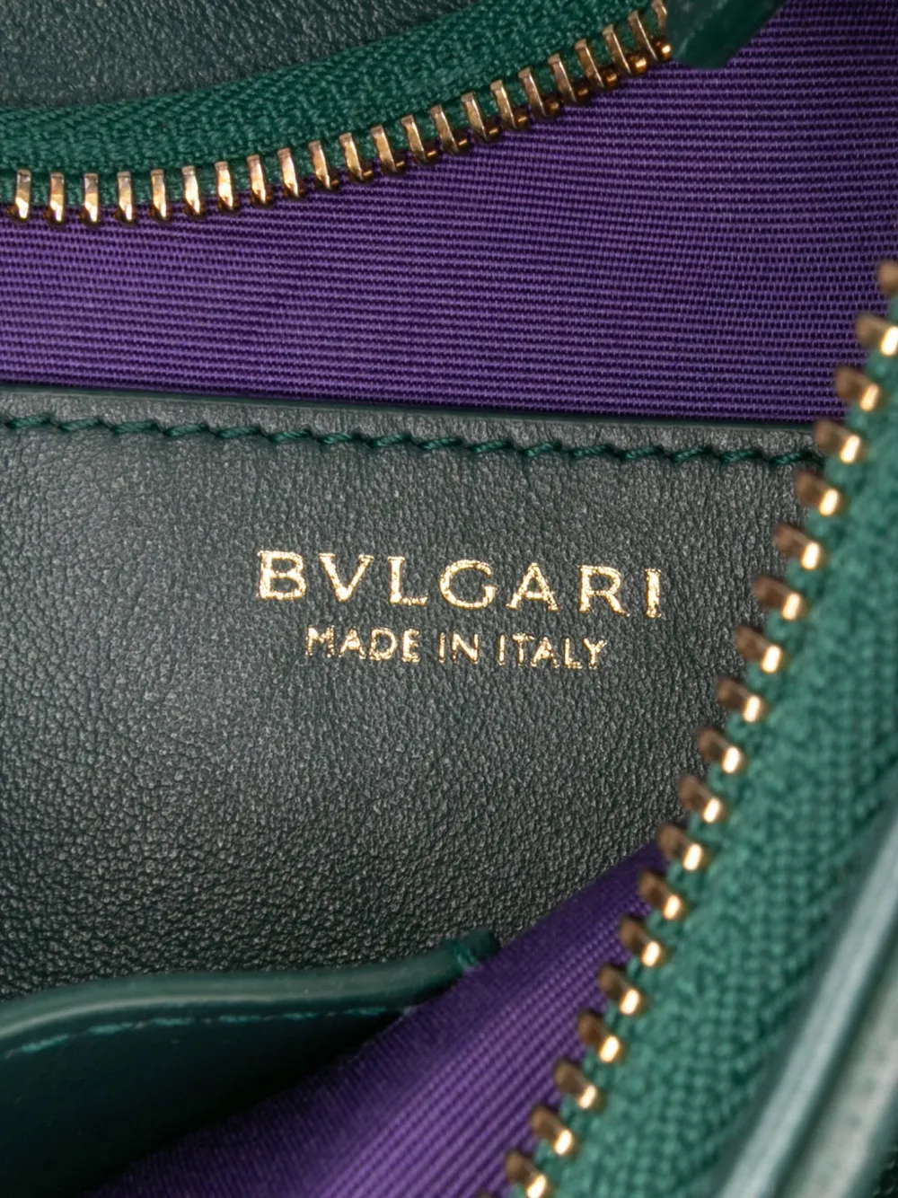 Pre-owned Bvlgari 2021-2025 Small Leather Serpenti Ellipse Satchel In Green