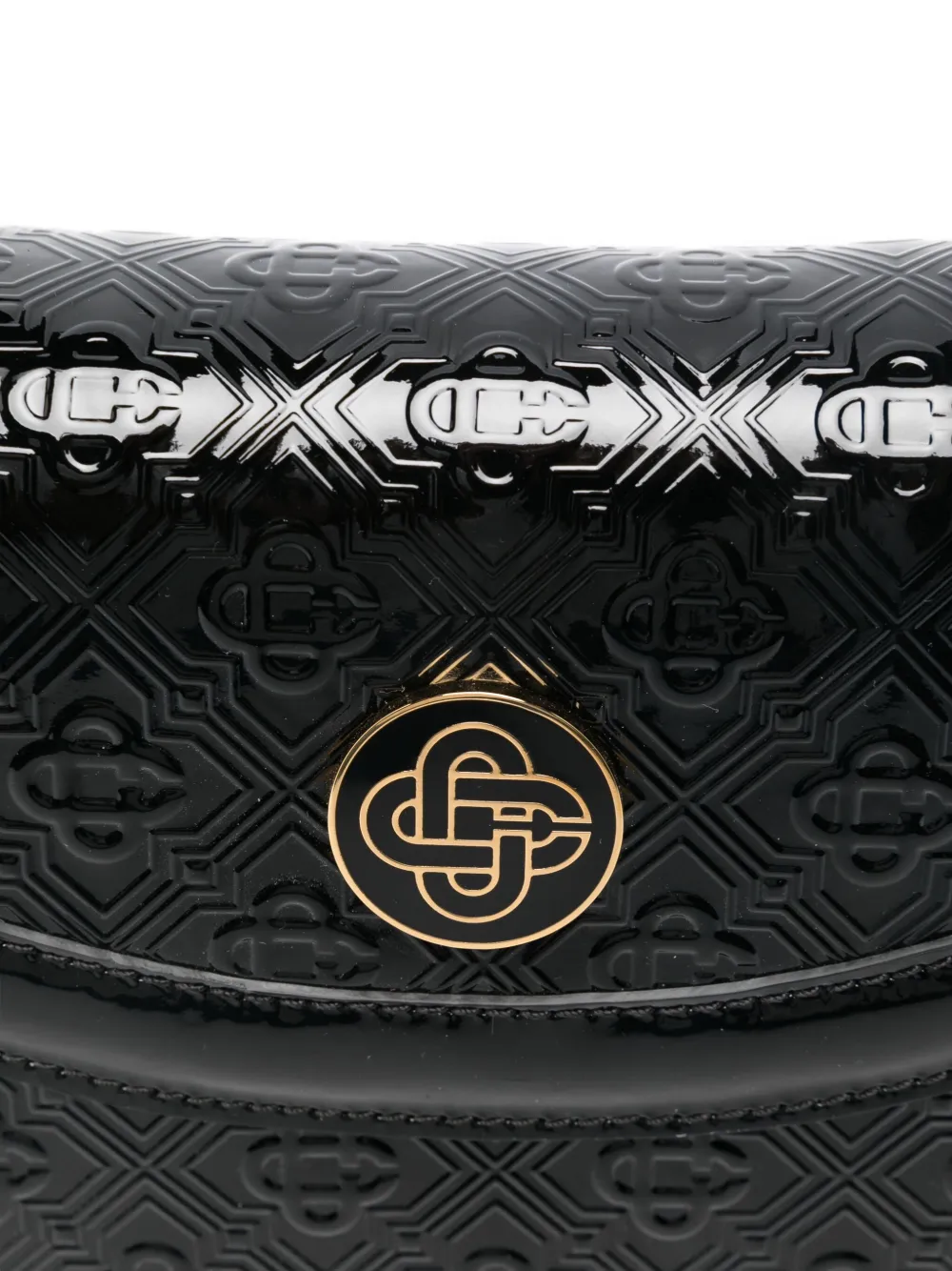 Casablanca Logo-embossed Shoulder Bag In Black