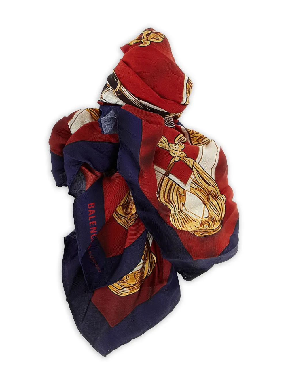 Balenciaga patterned silk twill scarf | Image 2