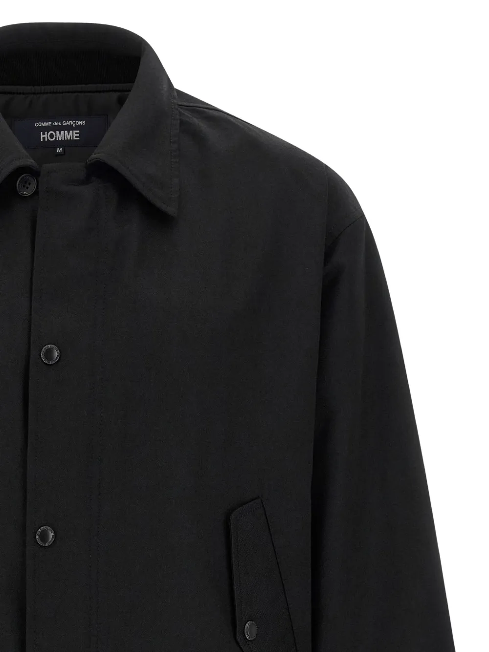 Comme Des Garçons Homme Deux Press-stud Fastening Jacket In Black
