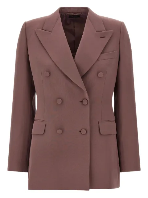Brioni double-breasted peak-lapels blazer