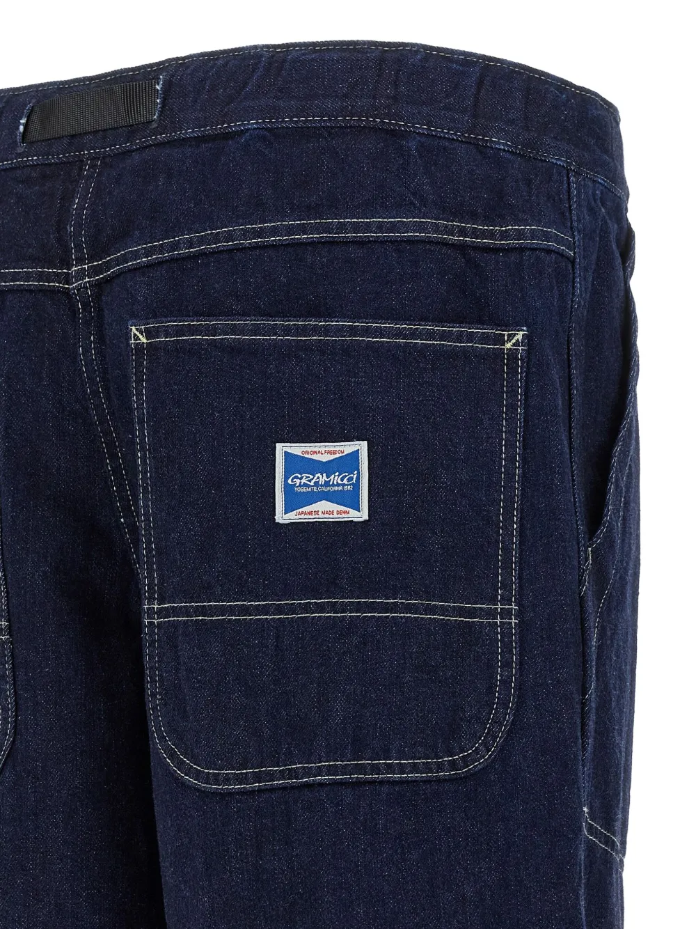 Gramicci Japanese Slub jeans met ceintuur Blauw